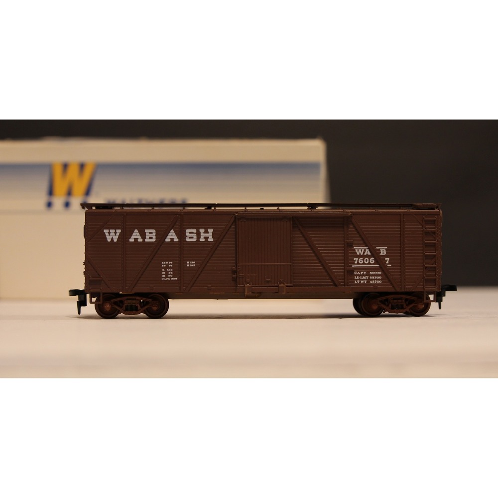 HO Walthers 40' SS Wood Box W/Dreadnaught Ends Wabash Pre-Owned 90's With Box V